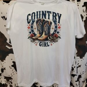 Country Girl Western Tee Graphic Short Sleeve T-Shirt